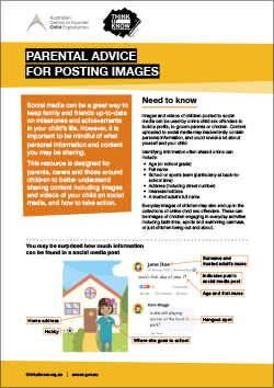 Parental advice for posting images fact sheet
