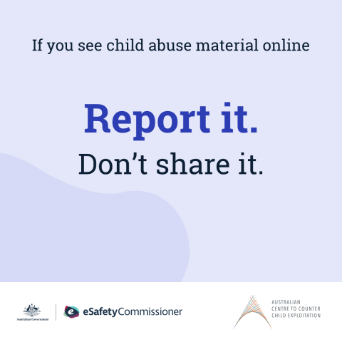 Report it. Dont share it infographic