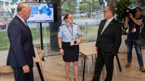 Minister Dutton, US Ambassador and Lesa Gale